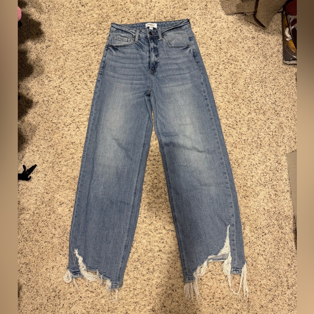 Women's Blue Distressed Jeans